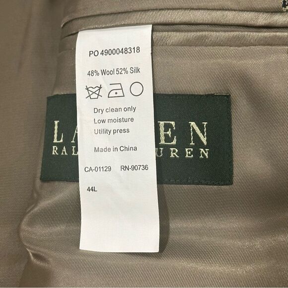 Lauren Ralph Lauren Wool/Silk Sport Coat Men’s Sz 44 Long Glen Plaid Pattern - Picture 12 of 12